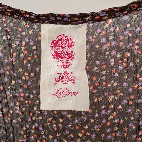 Vintage 90s Y2K Sheer Fairy Babydoll Floral Top / Sz S / Indie Boho Grunge - Picture 7 of 8